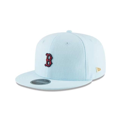 Blue Boston Red Sox Hat - New Era MLB Micro Stitch 9FIFTY Snapback Caps USA0356274